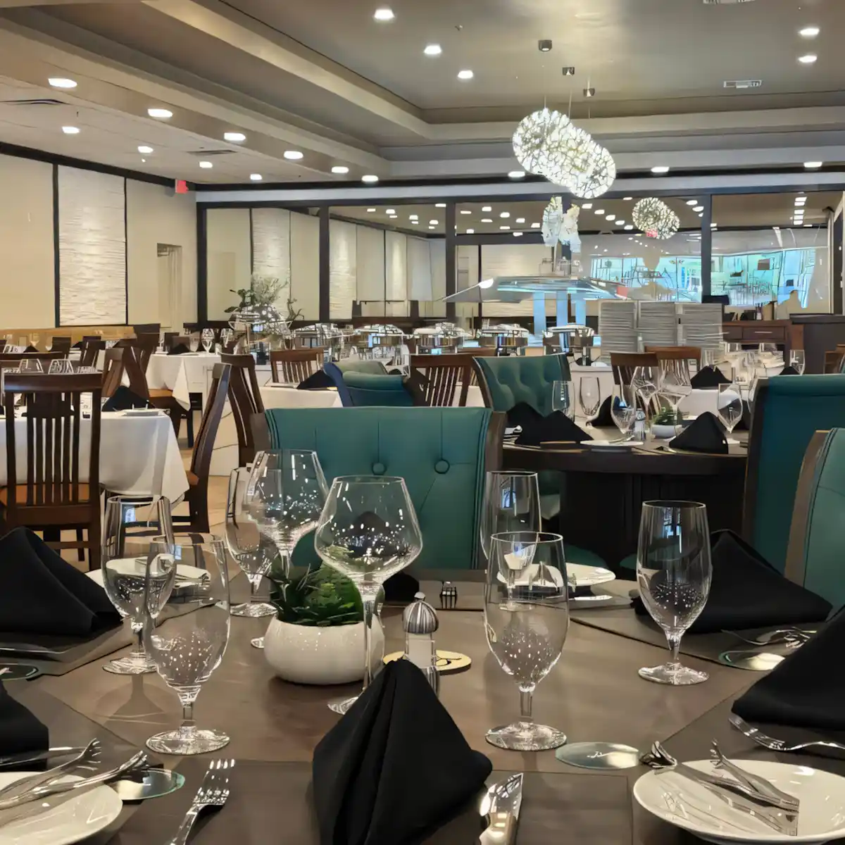 Event hall and group dining space at Adega Gaucha Brazilian Steakhouse in Deerfield Beach, perfect for hosting special occasions.