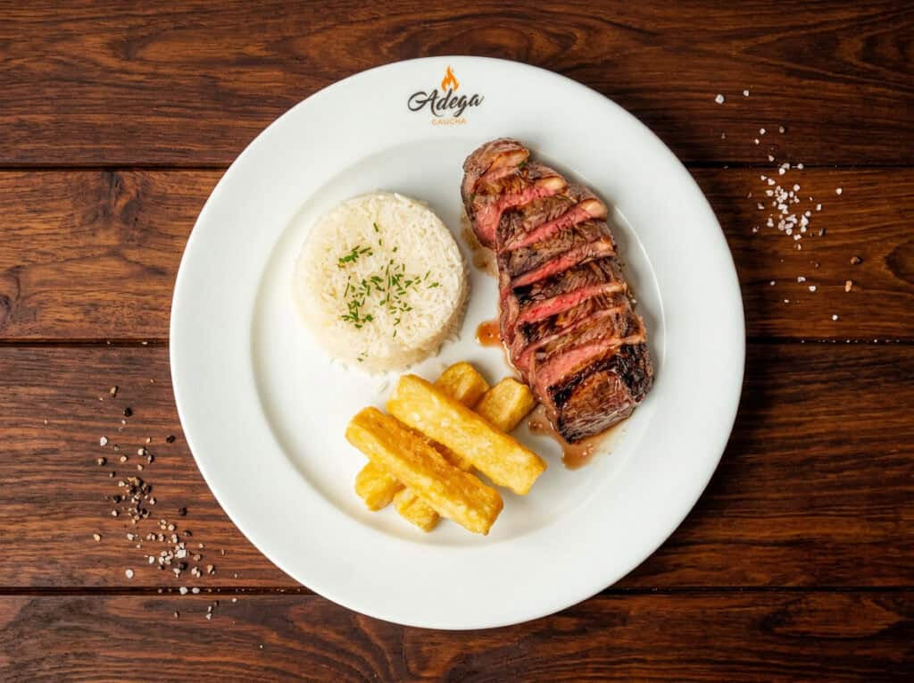 Beautifully prepared small meat dish.
