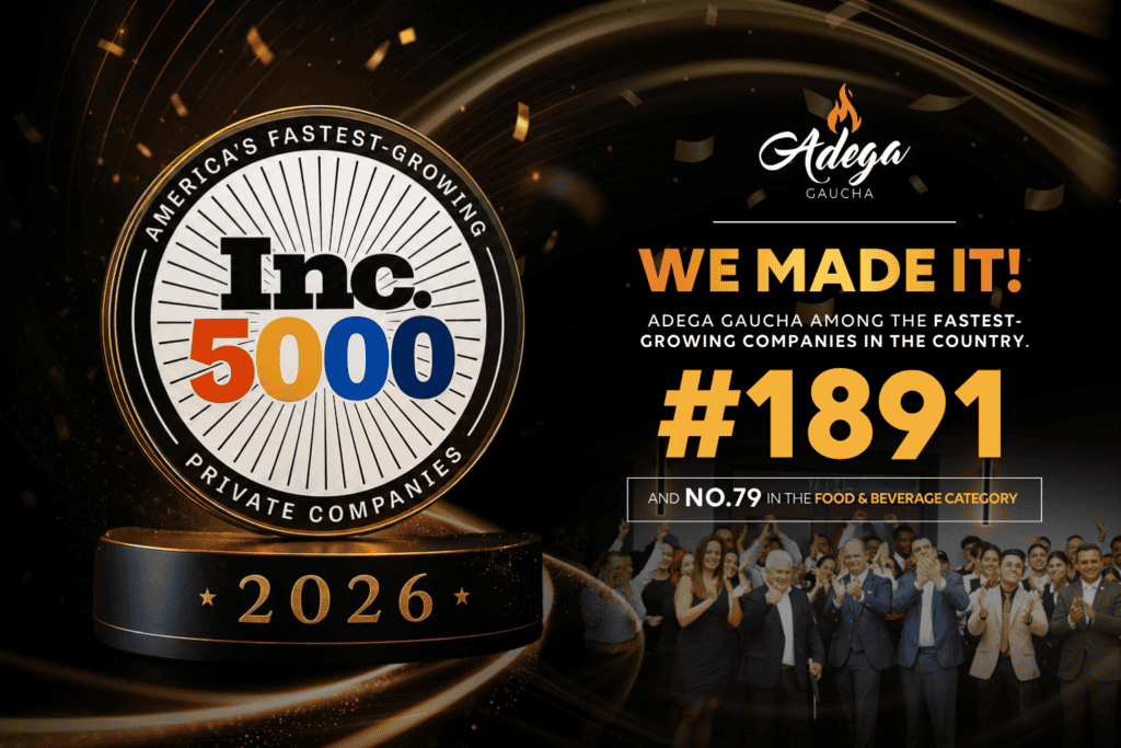 Adega Gaucha Inc. 5000 for Strong Three-Year Revenue Growth, Earning a Rank of No. 79 in Food & Beverage on the 2026 Inc. 5000 List of America’s Fastest-Growing Private Companies.